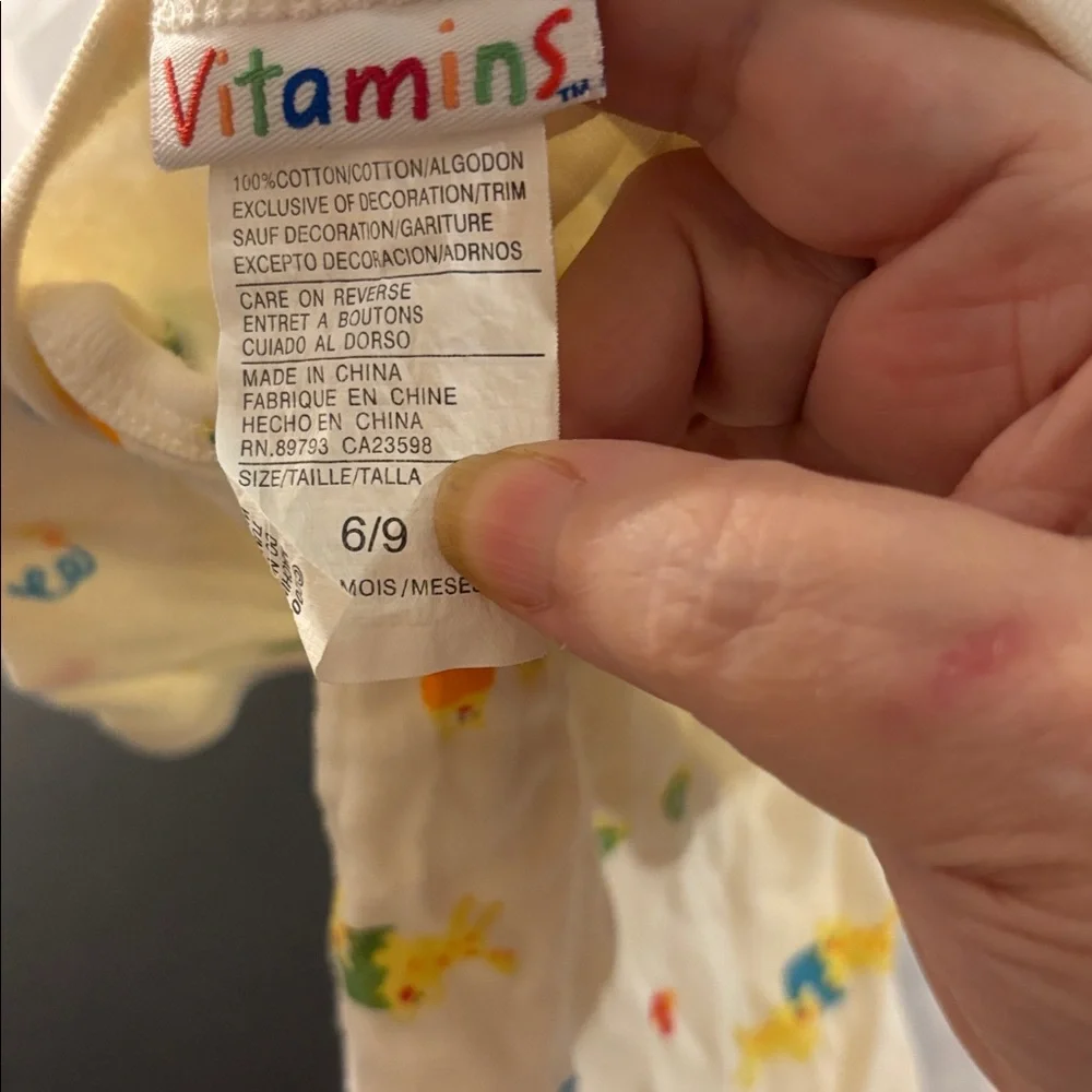 Vitamins Colorful Printed Kids One Piece 6-9 months